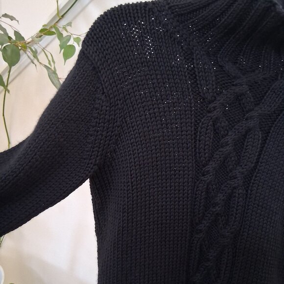 Banana Republic Black 100% Wool Sweater - Picture 4 of 5